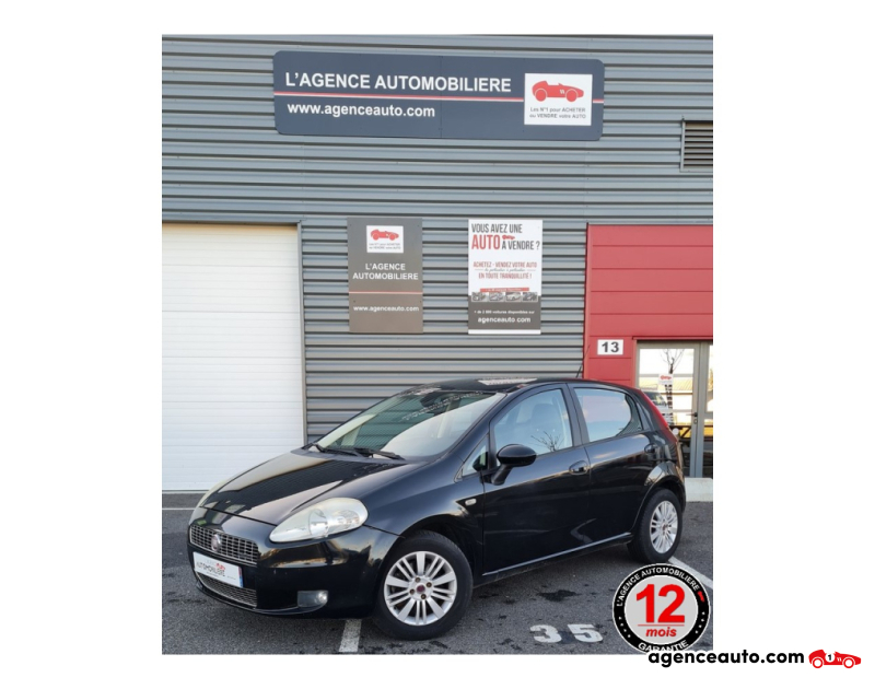 Acquisto Auto Usate, Auto Usate Economiche | Agenzia Automobiliare Fiat Grande Punto 1.6 JTDM 120 CH EMOTION full cuir Noir Anno 2009 Manuelle Diesel
